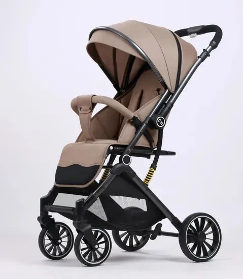 2025 Linen Easy Carry Foldable Baby Stroller Push Two Way Baby Pram Stainless Steel Frame 0-3 Years Old photo-5