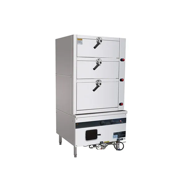 Yudian Three-Door Seafood Steamer With Gas Burner, Air Blower and Flame Failure Protection