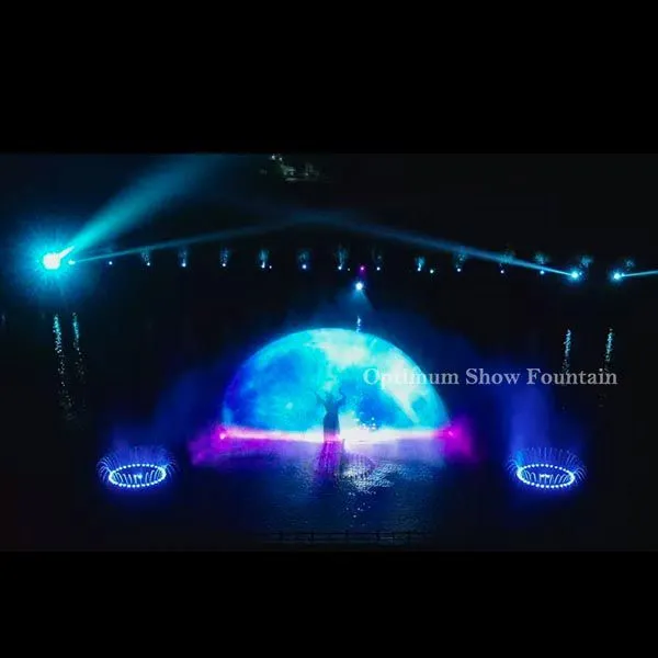 India Dal Lake Stainless Steel Laser Projection Water Fountain Movie Screen Feature Multicolored LED Light DMX512 For Events photo-2