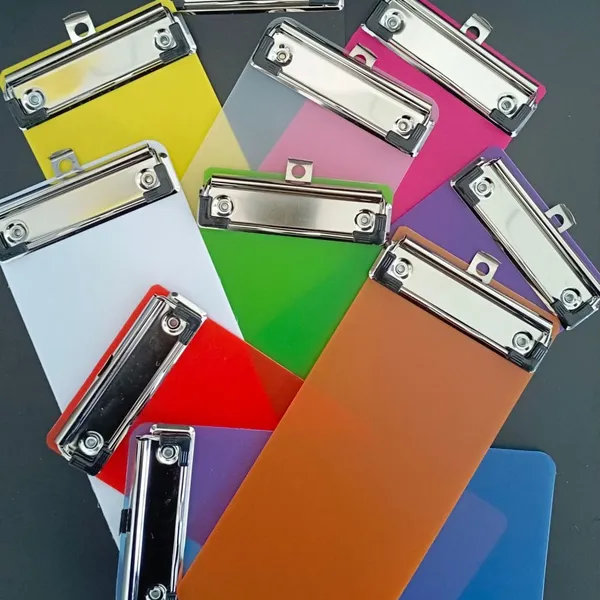 Acrylic material and PP good strength material made files clipboards with customization sizes