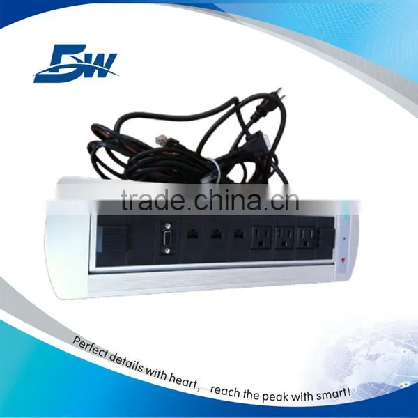 BW-T66 Multiple Flip Up Table Outlet Boxes With HDMI USB Data