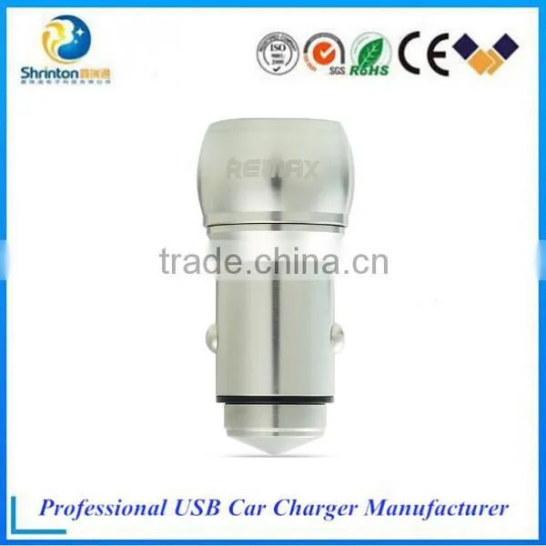 High Quality REMAX Durable 5V 2.1A Car Charger Usb Car Charger 2 Port for IPhone and Macbook photo-2