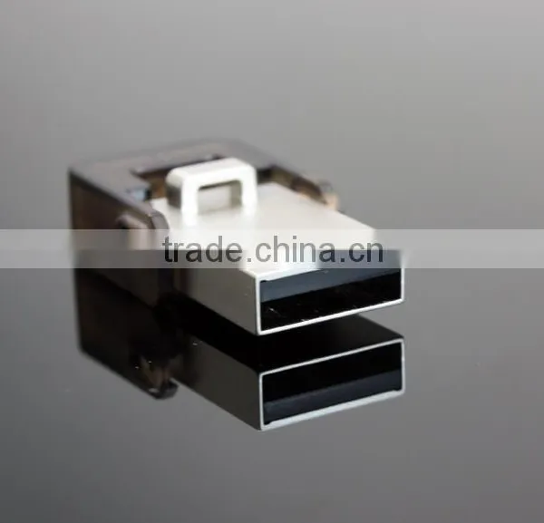 Slim Metal Otg Usb Flash Drive With Plastic Case in Silver Color photo-4