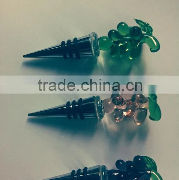 Wholesale Murano Glass Wine Stopper,grape Wine Stopper Quality Choice