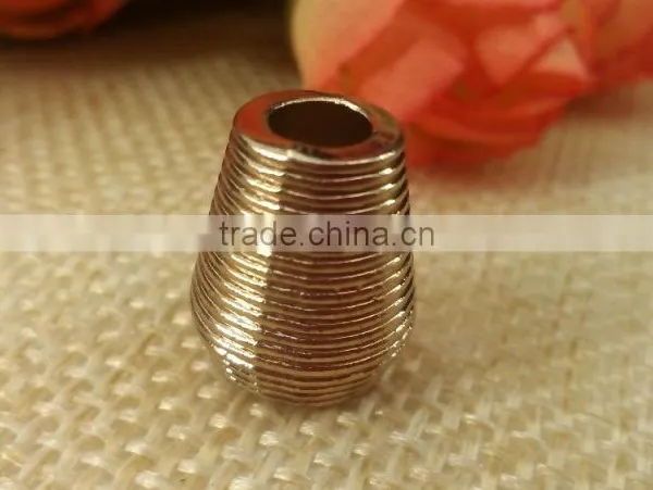 Thread Cord End Gold Metal Sliver Cord End photo-3