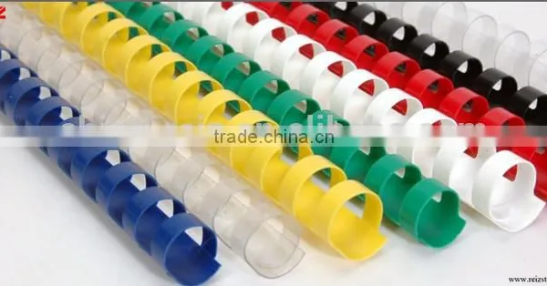 Binding ring black/white/colored, 21 rings, plastic combo