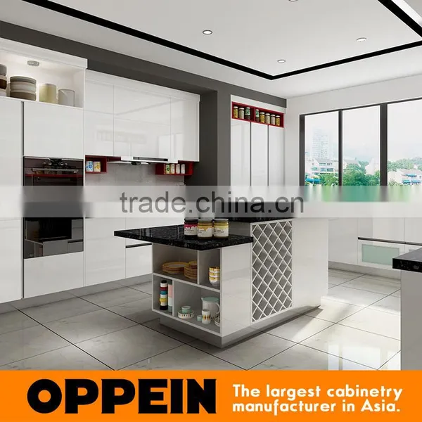 2016 New Kitchen Cabinets White HPL and Red Lacquer For Modular Kitchen Cabinets photo-4