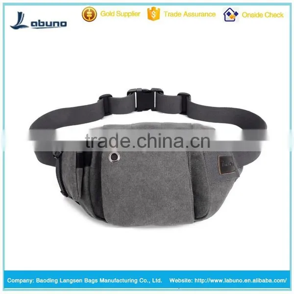 From Alibab China Factory Vintage Round Canvas Bag Elegant Waist Bag photo-3