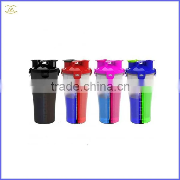 2016 Super New Design Bpa Free Customized Wholesale Protein Disposable Measuring Shake Cup With Mixer Bottle Protein Shaker