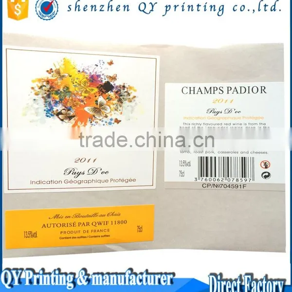 Hot Stamped Printing Logo Adhesive Paper Wine Label photo-3