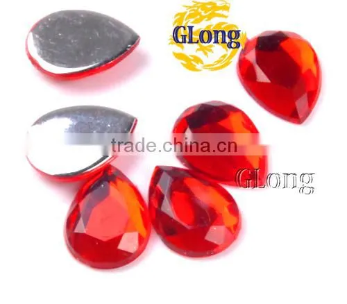 10*14mm Water Drop 3D Shape Acrylic Flat Back Mix Color Rhinestone Crystal For Stylish Bag Garment Shoes #GY015-14P(Mix-s) photo-2