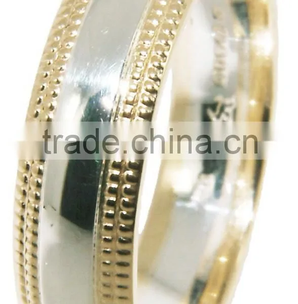 Gold and Argentium 960 Silver Combo Wedding Rings