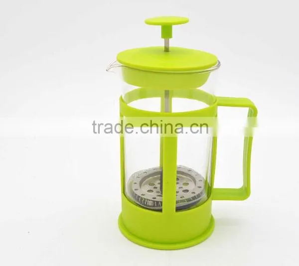 350ml COLOR BOROSILICATE GLASS COFFEE PRESS/COFFEE PLUNGER photo-3