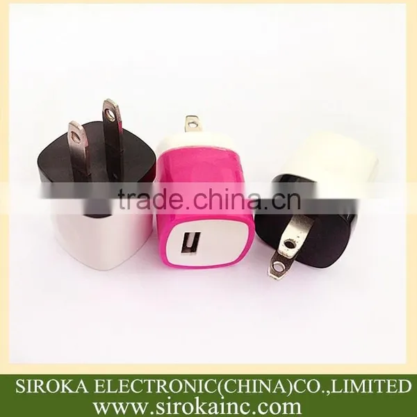 Mobile Phone Accessories US Plug 1A/1.5A USB Travel Charger Customized Colors USB Wall Charger for IPhone IPad Table PC photo-4