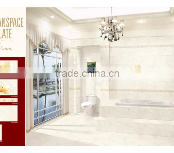 300x600 Cheap Porcelain Wall Flower Tiles Kitchen photo-5