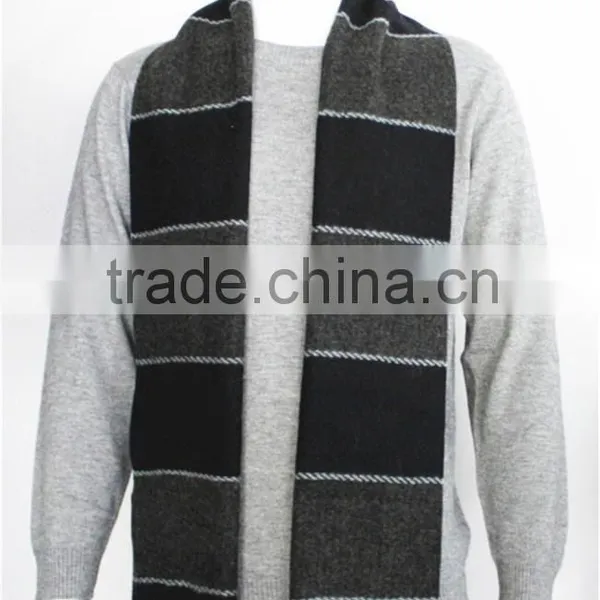 Yarn Dyed Plain Wool Scarf With Fringe photo-2