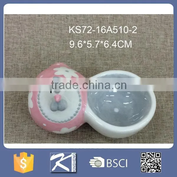 Wholesale Ceramic Decal Rooster Shaped Egg Holders Stand Cups photo-6