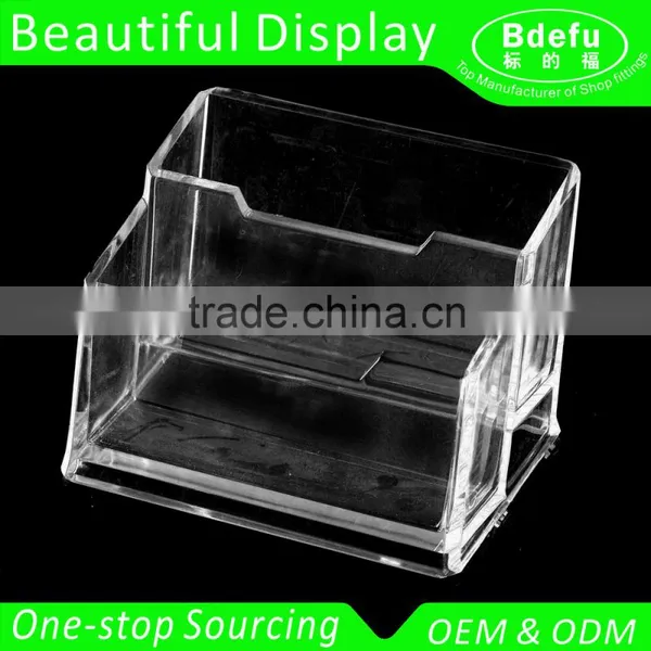 Customized Clear Acrylic Box Design Name Card Rack