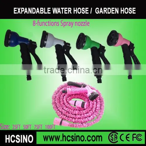 8 Patterns Nozzle Household Expanding Hose Retractable Garden Hose