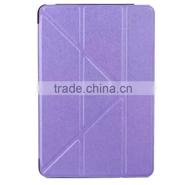 Silk Pattern Bling PU Leather Transformer Foldable Cover For IPad Mini 4 photo-5