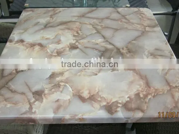 square artificial marble dining table top for sale T2601