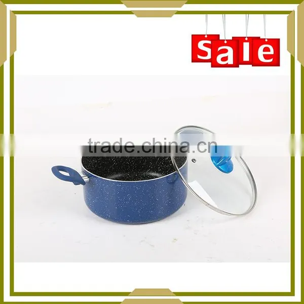 Pressed Aluminium Non Stick Metallic Coating Soup Pan photo-3