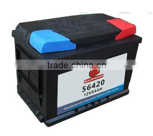 High Quality Car Battery 56420 DIN Standard mf 68ah 12v 75d23l Car Battery photo-3