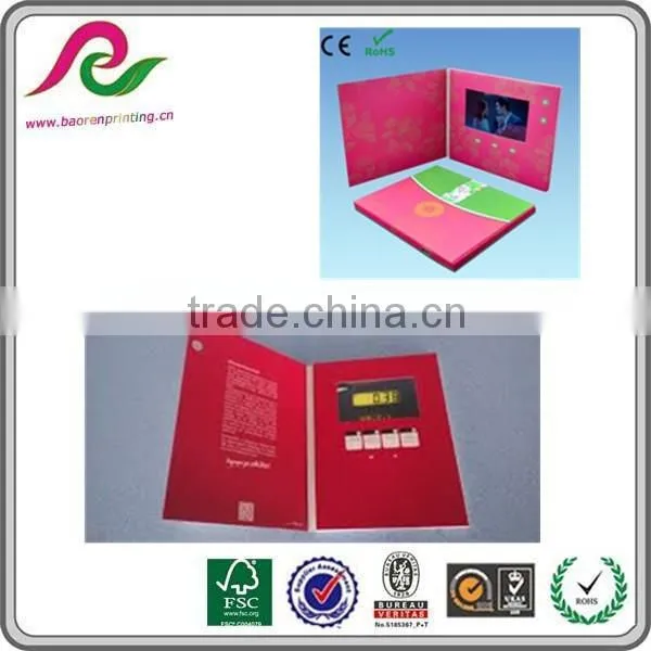 2015 High Quality Promotion Video Card Video Wedding Invitation Card