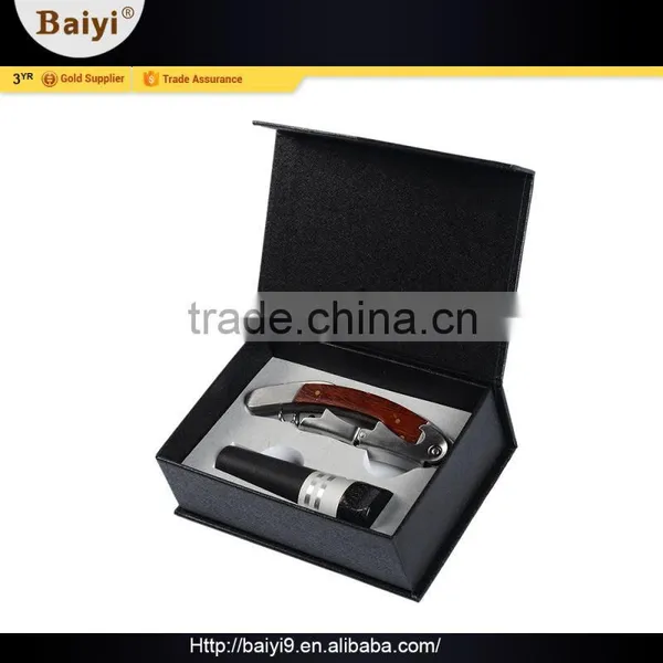 100% QC Inspection Before Shipment Effortless Wine Opener Stainless Steel Kitchen Tool Set With Box