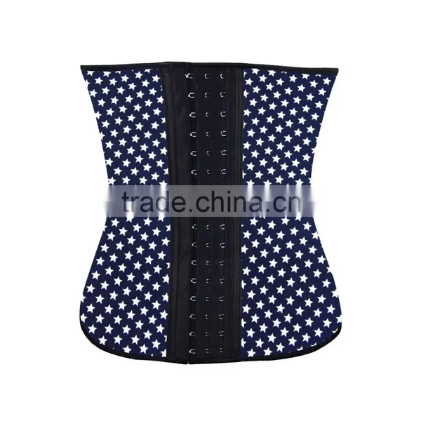 2015 Best Sell Skull Pattern 9 Steel Bones Latex Waist Trainer photo-3