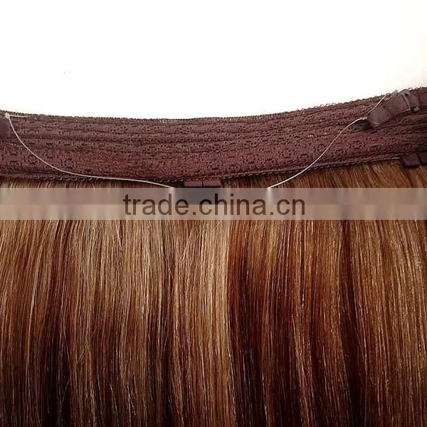 European Hair Extension 100 Human Hair Extension Flip In Halo Hair Extension photo-2
