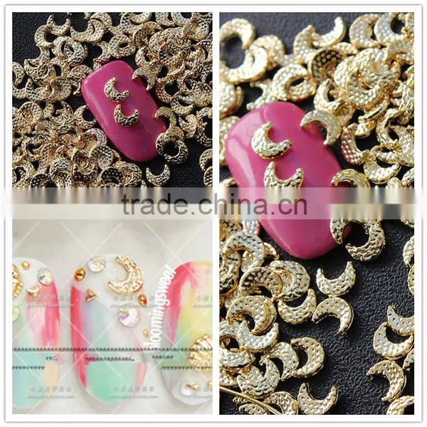 Small Fancy Crescent Moon Shape Metal Jewelry for Nail Decoration photo-2