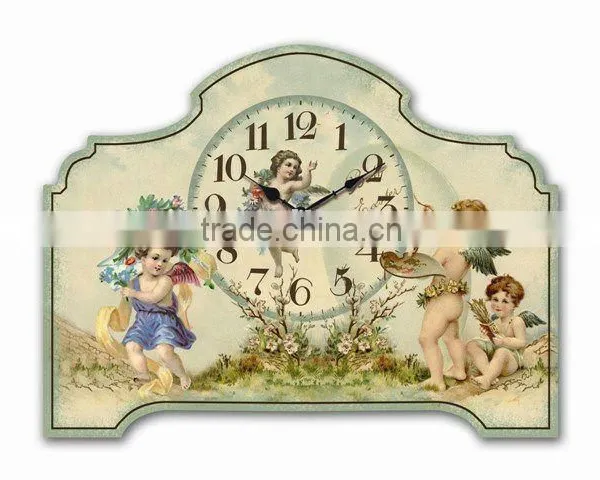 table clock with easel /Decorative wooden table clock with easel/Decorative table top clock