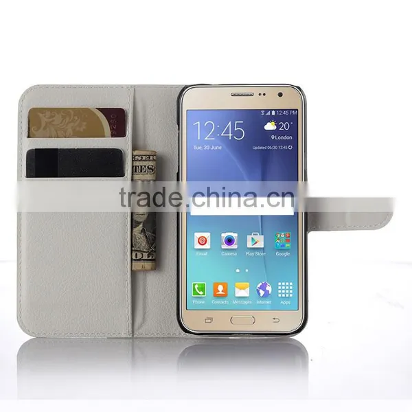 Wholesale Folio Stand Case for Samsung GALAXY J3 PU Leather Flip Cover With Wallet photo-4
