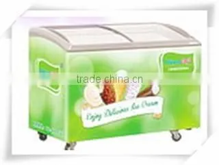 Double Door Sliding Glass Door Ice Cream Freezer With CE photo-2