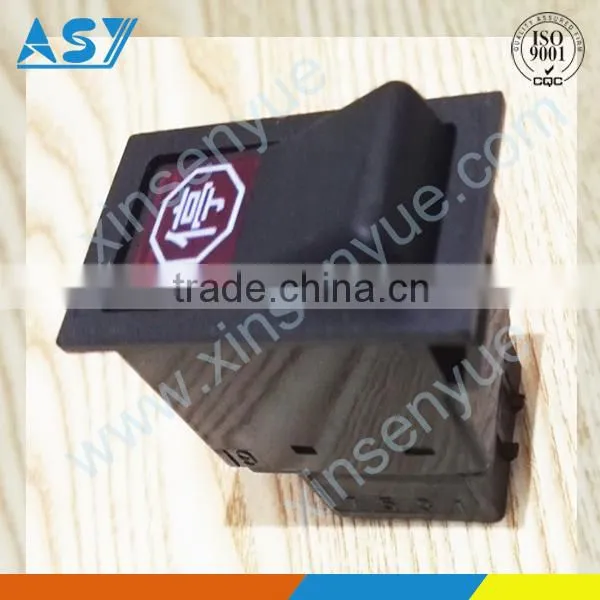 Black Plastic Push Switch Button for Stop-Arm