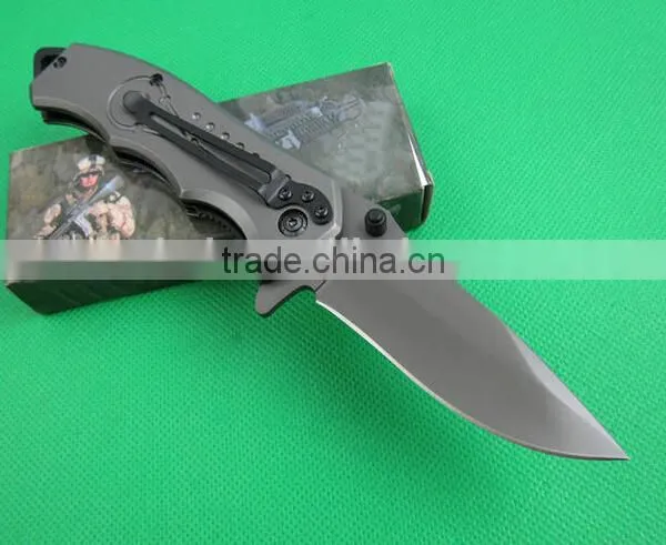 OEM Titanium Surface Folding Knife With 5CR13MOV Blades photo-6