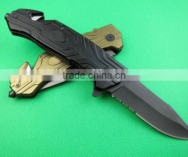 OEM Folding Knife 5Cr13 Hunting Knife Camping Glass Breaker Knife UDTEK01261 photo-4