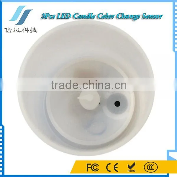 3Pcs LED Lectronic Candle Light Changing Color 7 Colors photo-4
