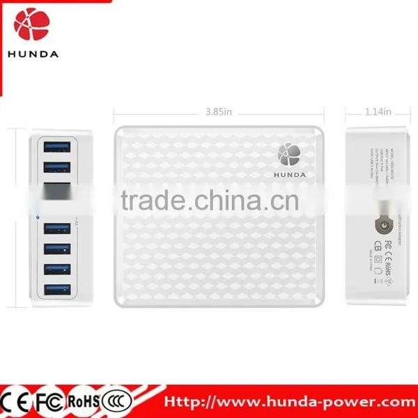 HUNDA New Arrival 5V/12A 8 Ports Intelligent Multi Desktop USB Charger- White photo-4