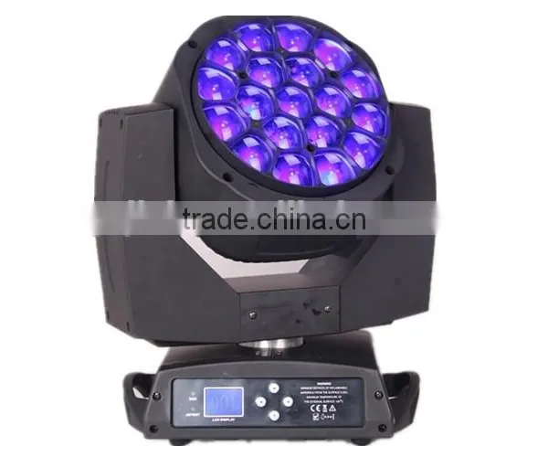 New Professional 19x12w RGBW 4in1 Led Bee Eyes Moving Head Zoom Light Stage Light photo-3
