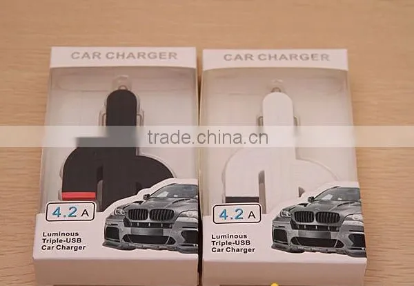 Cactus Shape Usb Charger 5v 4a Three Usb Port Universal Mini Car Charger for Mobile Phone photo-6