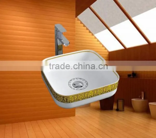 New Model Hand Painted White Corner Wash Basins photo-3