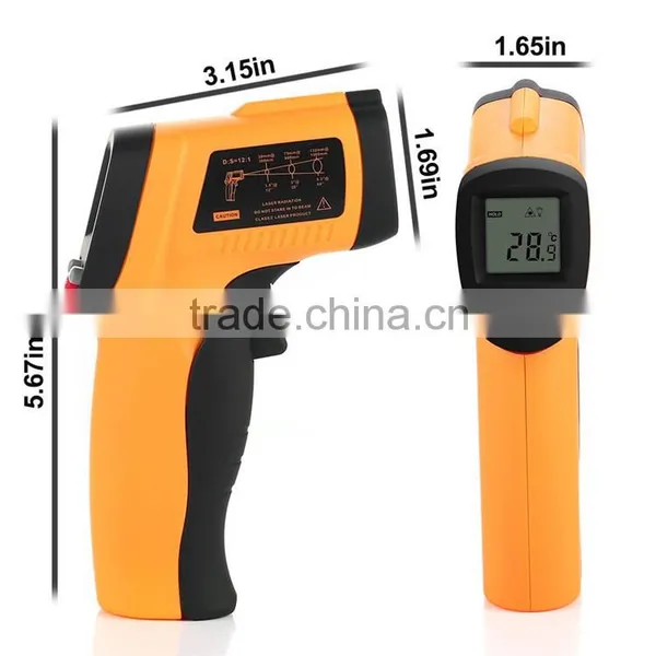 Non-Contact IR Laser Infrared Digital Thermometer LCD Digital Infrared Pyrometer Laser Point Temperature photo-5