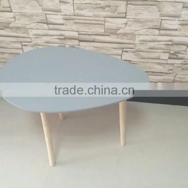 Nice Grey Egg Shape Hotsale Wholesale Decorative Wooden Table photo-2