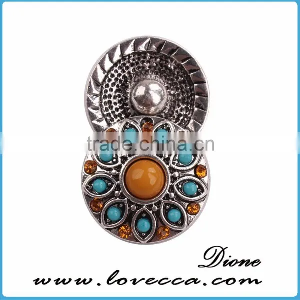 Charms Wholesale Fashion DIY Rhinestone Metal Snap Button photo-2
