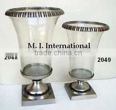 Clear Glass Candle Holder