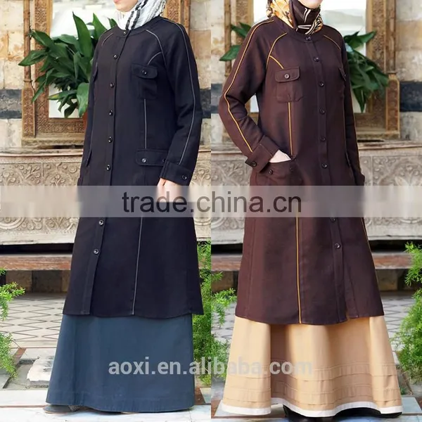 Oem Supplier Split Side Fashion Design Long Sleeve Pearl Chiffon Muslim Women Party Dress photo-5
