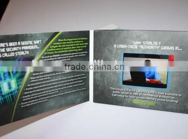 2016 New 7 Inch A5 Paper Printing Lcd Wedding Invitation Card for Gifts photo-3