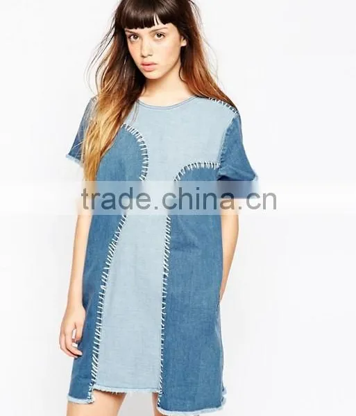 House Of Holland A-Line Denim Dress Lightweight Denim photo-2